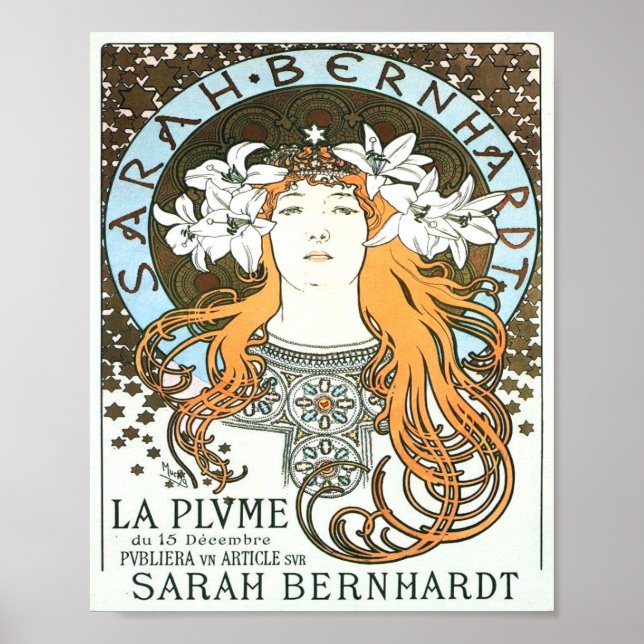 Alphonse Mucha - Sarah Bernhardt Poster (Front)