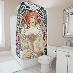 Alphonse Mucha Shower Curtain