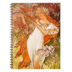Alphonse Mucha Spring Notebook