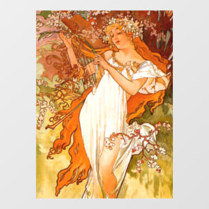 Alphonse Mucha Spring Window Cling