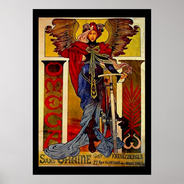 Alphonse Mucha Stunning Art Nouveau Woman #39 Poster (Front)