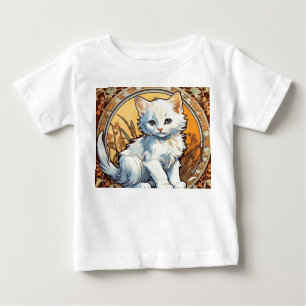 Alphonse Mucha Style Cat Baby T-Shirt