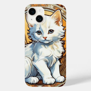 Alphonse Mucha Style Cat Case-Mate iPhone 14 Case