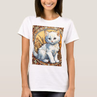 Alphonse Mucha Style Cat