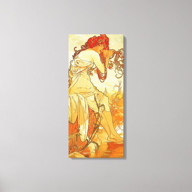 Alphonse Mucha Summer Canvas Poster (Front)