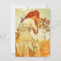 Alphonse Mucha Summer Invitations