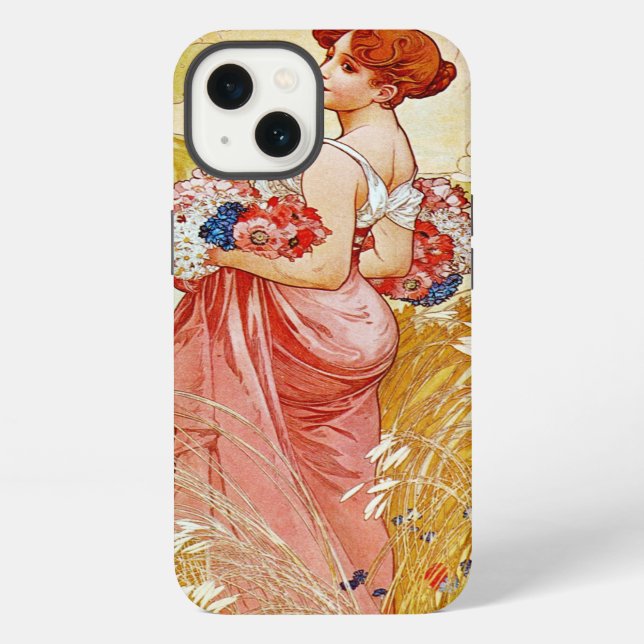 Alphonse Mucha Summer iPhone Case (Back)