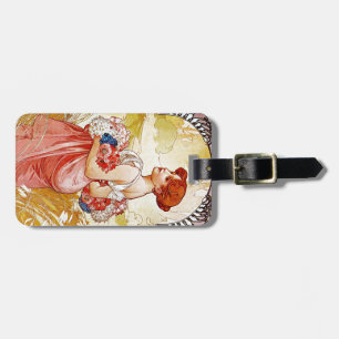 Alphonse Mucha Summer Luggage Tag