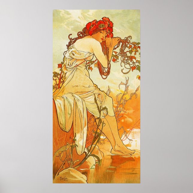 Alphonse Mucha Summer Poster (Front)