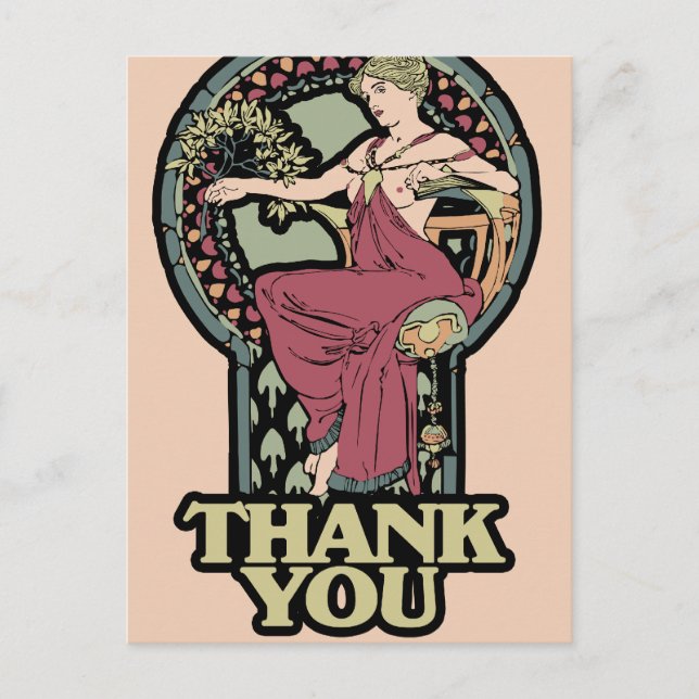 Alphonse Mucha Thank you Cards (Front)