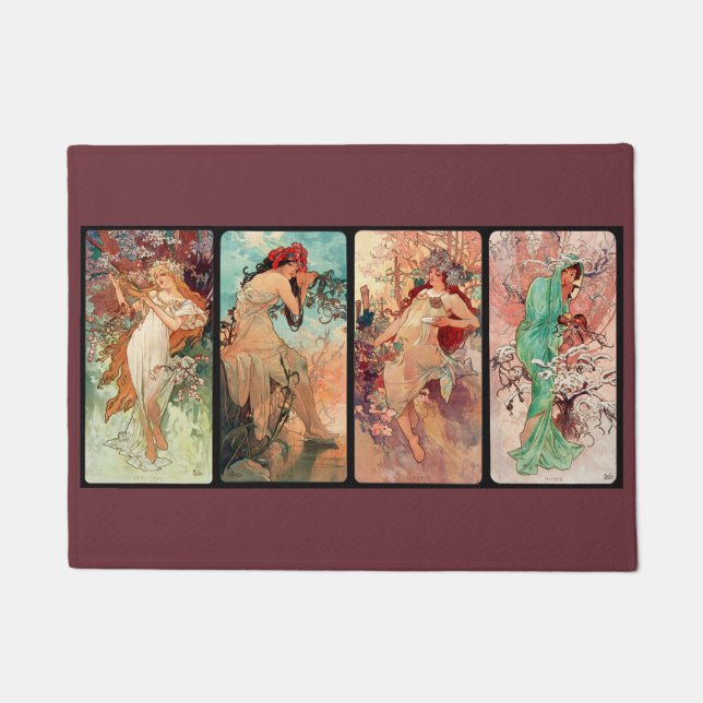 Alphonse Mucha, The Four Seasons (1896)  Doormat (Front)