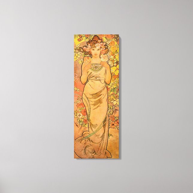 Alphonse Mucha The Rose Canvas Poster Print (Front)