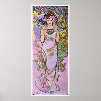 Alphonse Mucha. The Rose/Rose, 1897 Poster