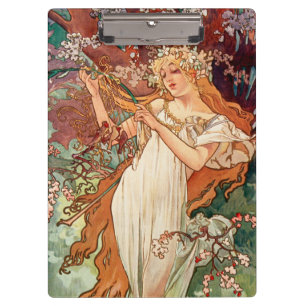 Alphonse Mucha, The Seasons (1896) Spring Clipboard