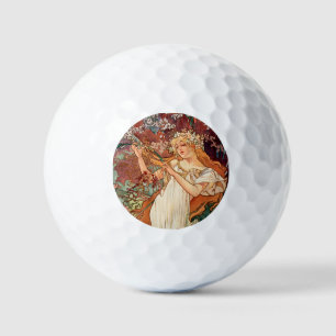 Alphonse Mucha, The Seasons (1896) Spring Golf Balls
