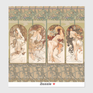 Alphonse Mucha The Seasons 1897 Art Nouveau