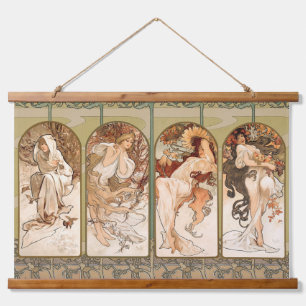 Alphonse Mucha The Seasons 1897 Art Nouveau Hanging Tapestry