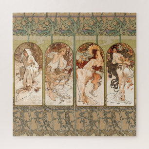 Alphonse Mucha The Seasons 1897 Art Nouveau Jigsaw Puzzle