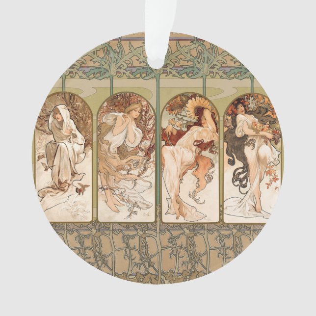 Alphonse Mucha The Seasons 1897 Art Nouveau Ornament (Front)