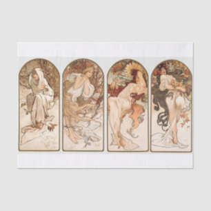 Alphonse Mucha The Seasons - 1897 Tissue Paper