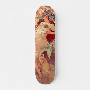 Alphonse Mucha, The Seasons, Autumn (1896)  Skateboard
