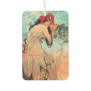 Alphonse Mucha, The Seasons, Summer (1896) Car Air Freshener
