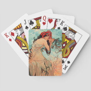 Alphonse Mucha, The Seasons, Summer (1896) Playing Cards