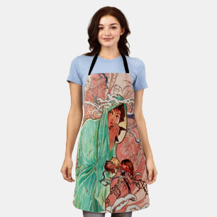 Alphonse Mucha, The Seasons, Winter (1896) Apron