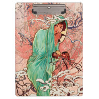 Alphonse Mucha, The Seasons, Winter (1896) 