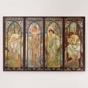 Alphonse Mucha, The Times of the Day Jigsaw Puzzle