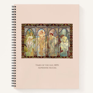 Alphonse Mucha -The times of the day Notebook