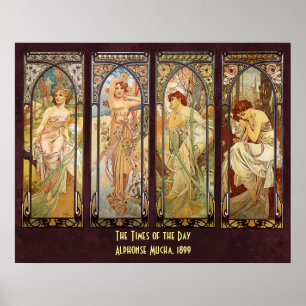 Alphonse Mucha, The Times of the Day Poster