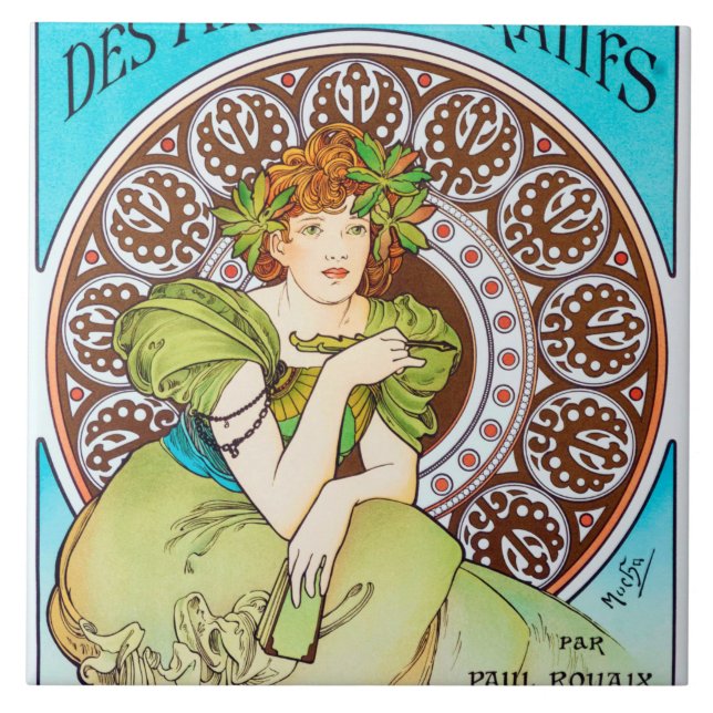 Alphonse Mucha Tile (Front)