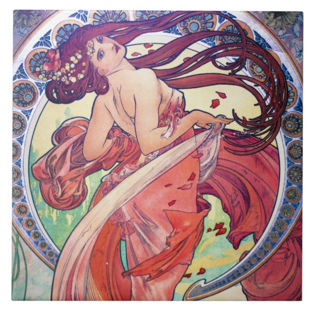 Alphonse Mucha Tile (Front)