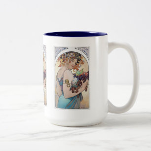 Alphonse Mucha Two-Tone Coffee Mug