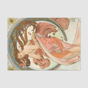 Alphonse Mucha Vintage Antique Decoupage Paper 