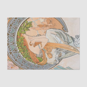 Alphonse Mucha Vintage Antique Decoupage Paper 