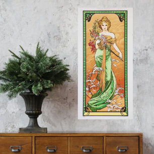 Alphonse Mucha vintage poster wall decoration
