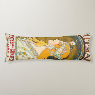 Alphonse Mucha Vintage Whitman's Ad Body Cushion