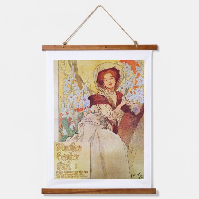 Alphonse Mucha wall art hanging tapestry  (Front)