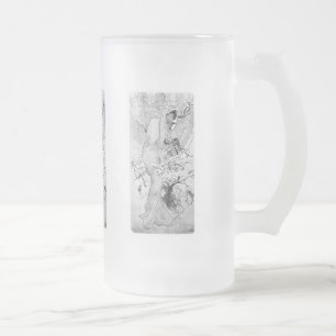 Alphonse Mucha Winter GS II WB Frosted Glass Beer Mug