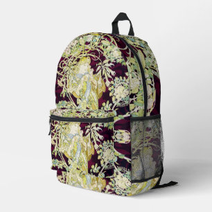 Alphonse Mucha Woman with Daisy Art Nouveau Art Printed Backpack
