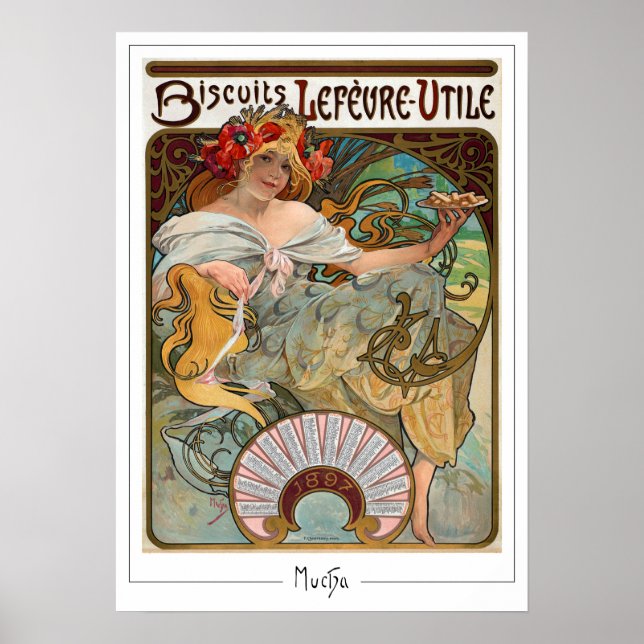 Alphonse Mucha Zedign Art Poster #129 (Front)