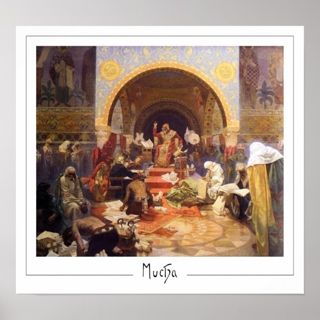 Alphonse Mucha Zedign Art Poster #150 (Front)