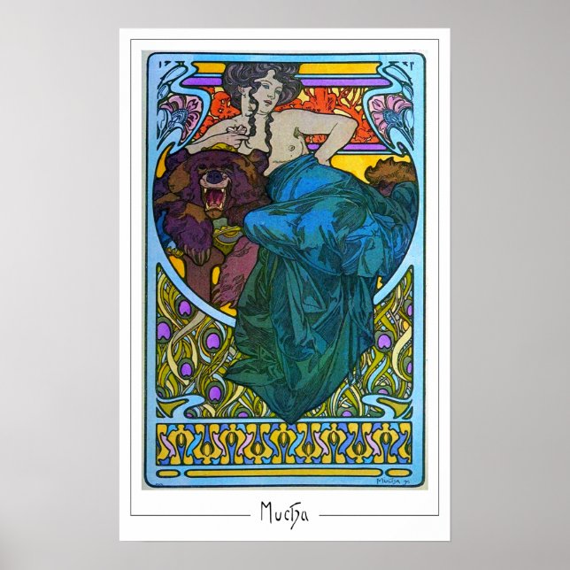 Alphonse Mucha Zedign Art Poster #176 (Front)