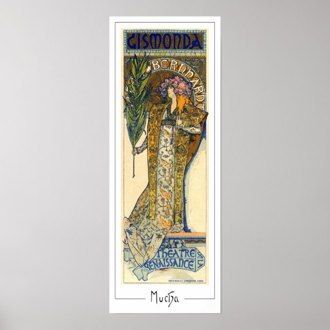 Alphonse Mucha Zedign Art Poster #198 (Front)