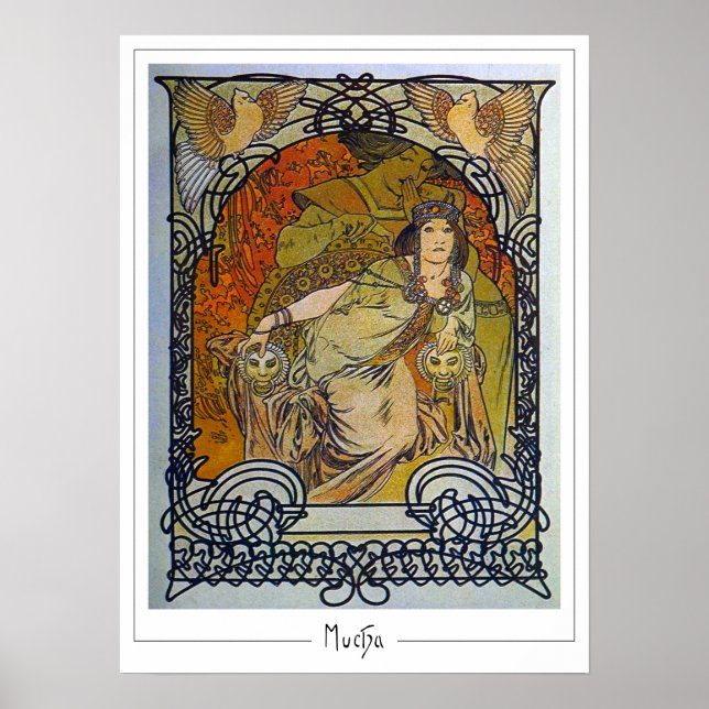 Alphonse Mucha Zedign Art Poster #300 (Front)