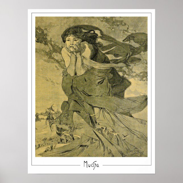 Alphonse Mucha Zedign Art Poster #412 (Front)