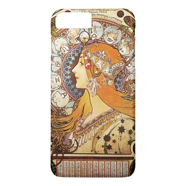 Alphonse Mucha Zodiac Case-Mate iPhone Case (Back)