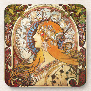 Alphonse Mucha Zodiac Coaster